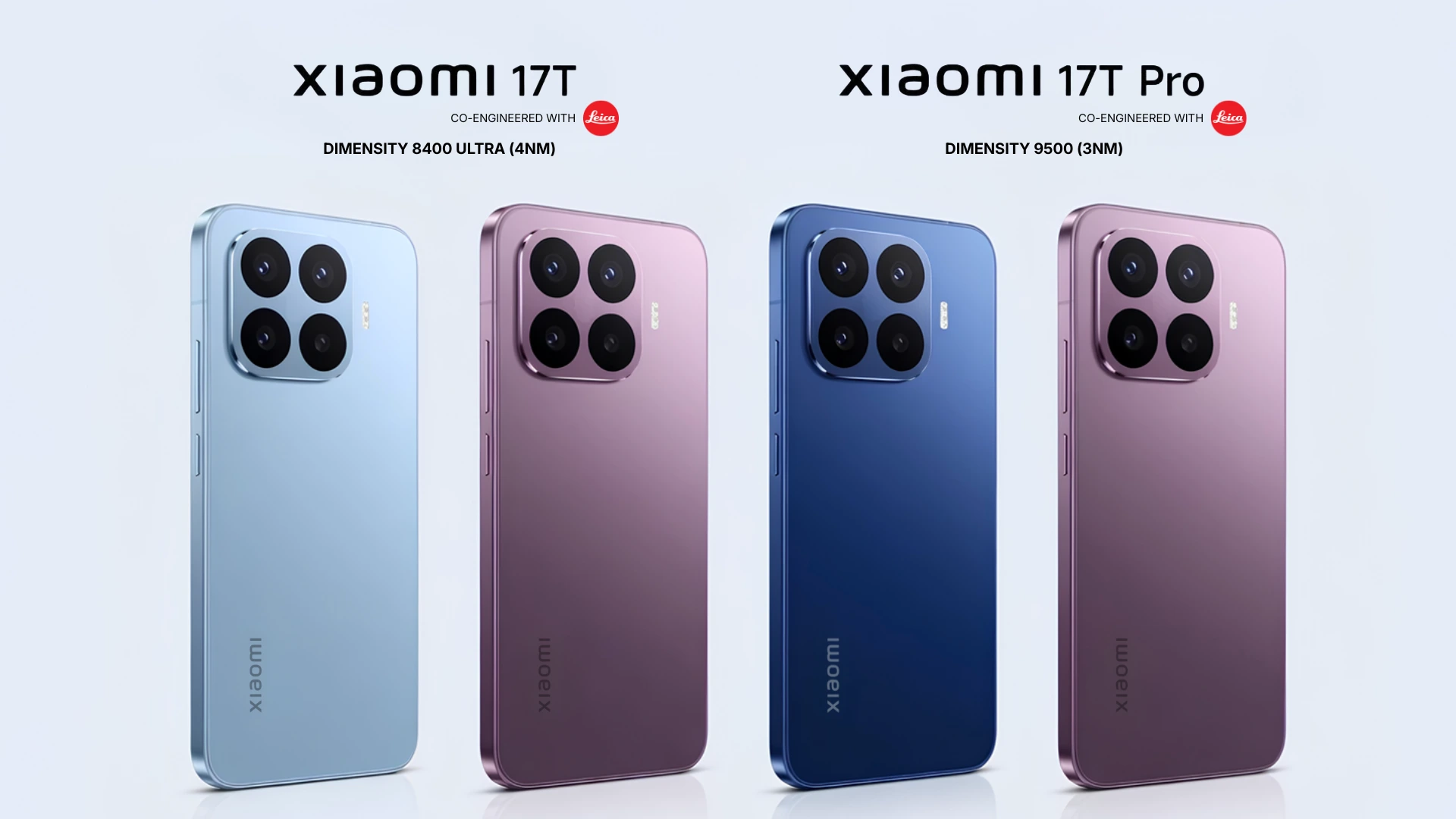 Xiaomi 17T vs 17T Pro Comparison